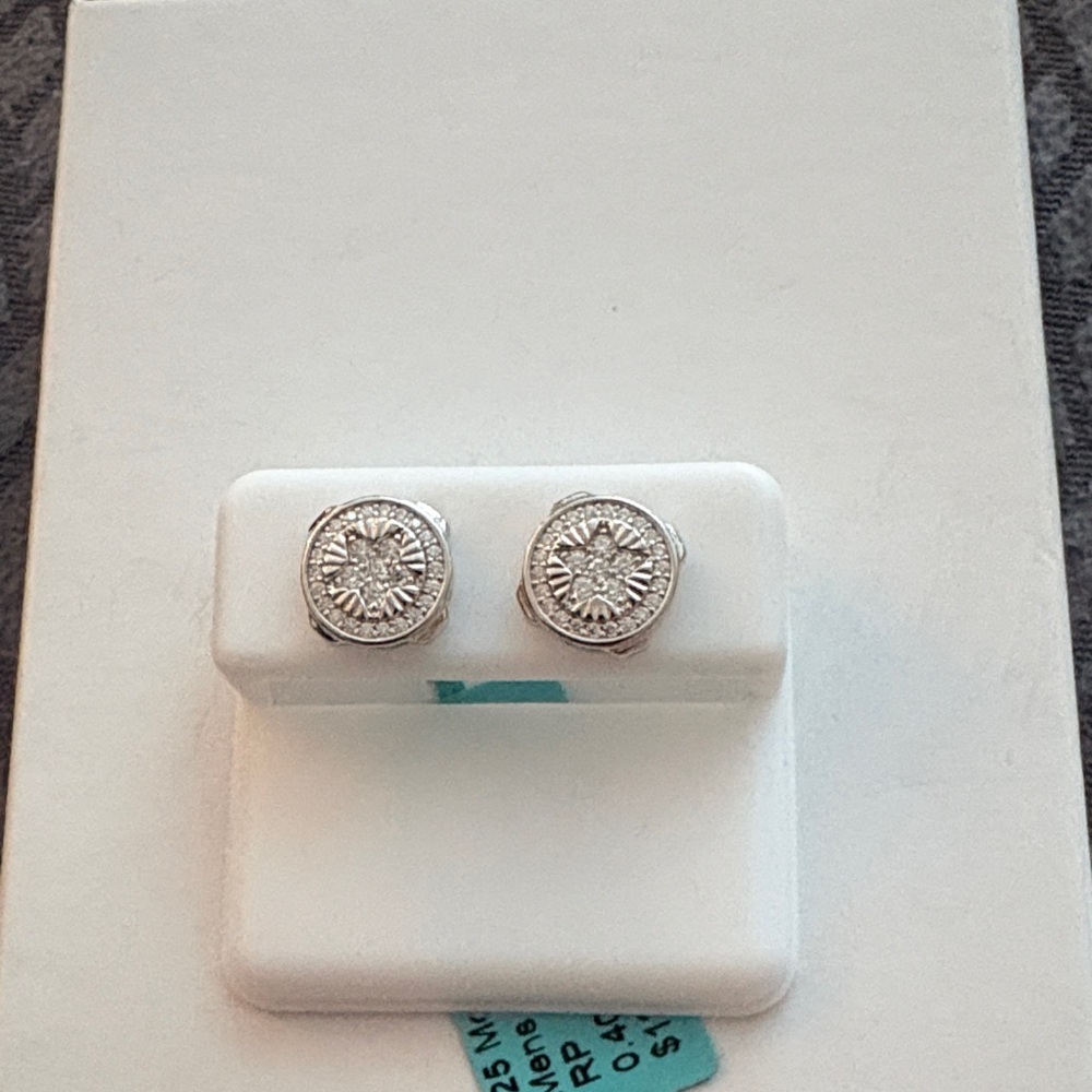 Elegant Silver Moissanite Stud Earrings